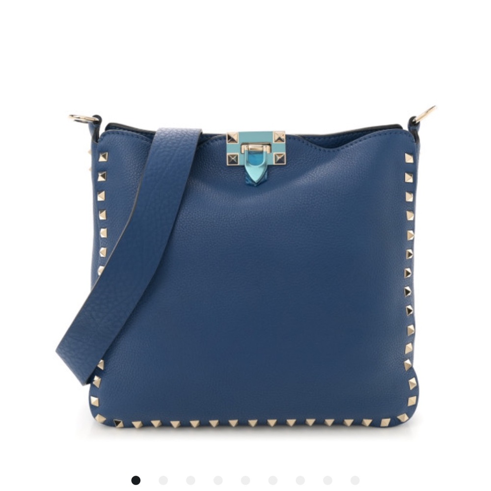Valentino RockStud CrossBody Medium Navy Handbag